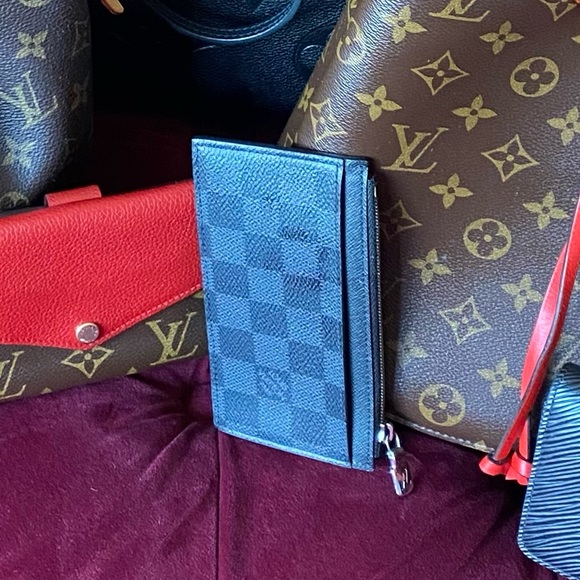 SOLD Louis Vuitton Coin Card Holder Damier Graphite - Picture 8 of 9